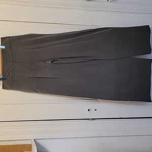 Wide leg flannel grey trouser pants